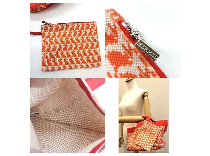 Hermès Animo Pixel Tote Bag Orange - Ansicht 6