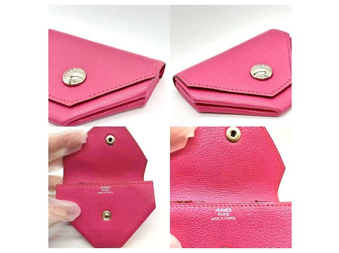 Hermès Monedero Quatre Coin Levain Hermes Rosa - vista 5