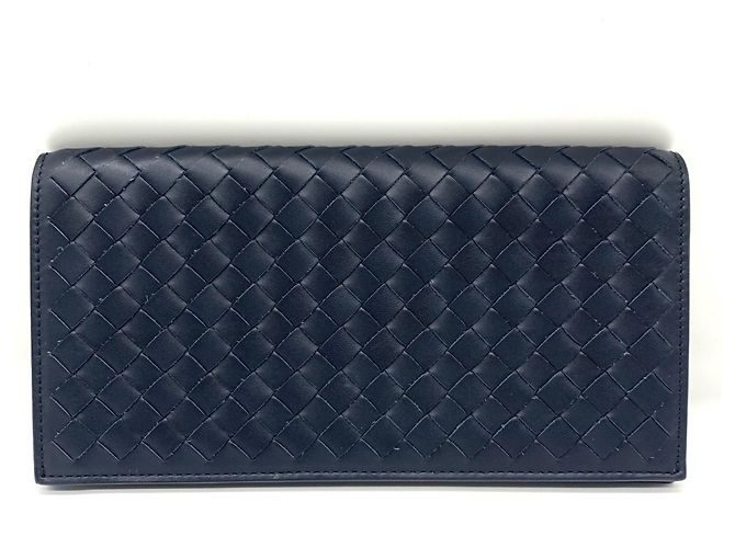 Billetera Bifold Intrecciato Bottega Veneta Azul marino - vista 2