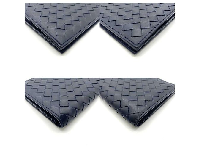 Billetera Bifold Intrecciato Bottega Veneta Azul marino - vista 3