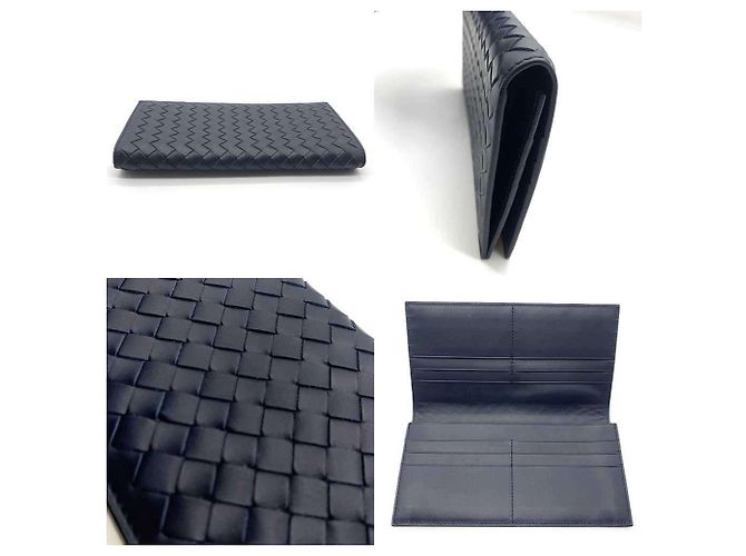 Billetera Bifold Intrecciato Bottega Veneta Azul marino - vista 4