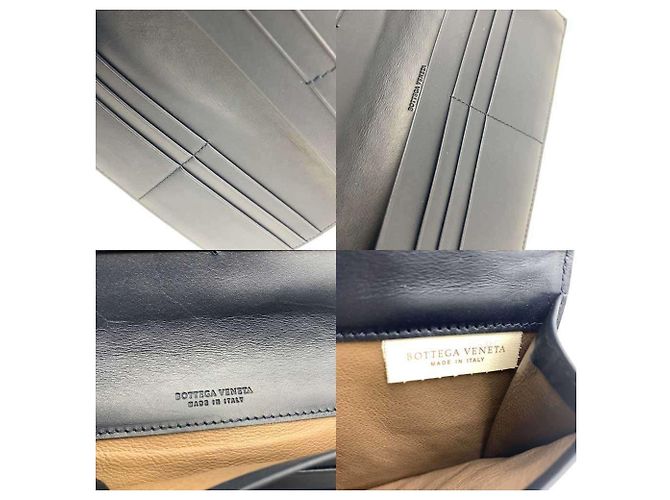 Billetera Bifold Intrecciato Bottega Veneta Azul marino - vista 5