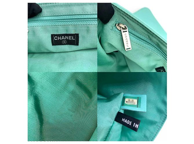 Borsa a mano Chanel 2.55 Chocobar con catena Turchese - vista 7