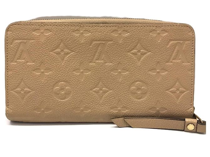 Cartera Zippy Louis Vuitton en Monogram Empreinte Beige Duna - vista 2