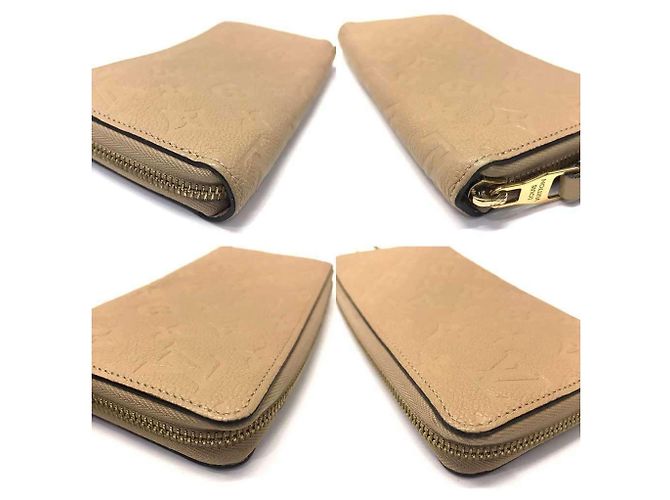 Cartera Zippy Louis Vuitton en Monogram Empreinte Beige Duna - vista 3