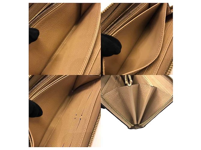 Cartera Zippy Louis Vuitton en Monogram Empreinte Beige Duna - vista 6