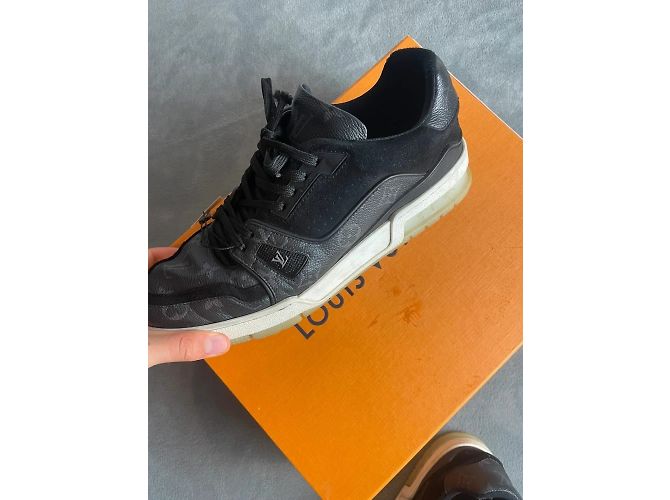 Sneakers Louis Vuitton in pelle nera Nero - vista 7