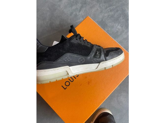 Sneakers Louis Vuitton in pelle nera Nero - vista 8