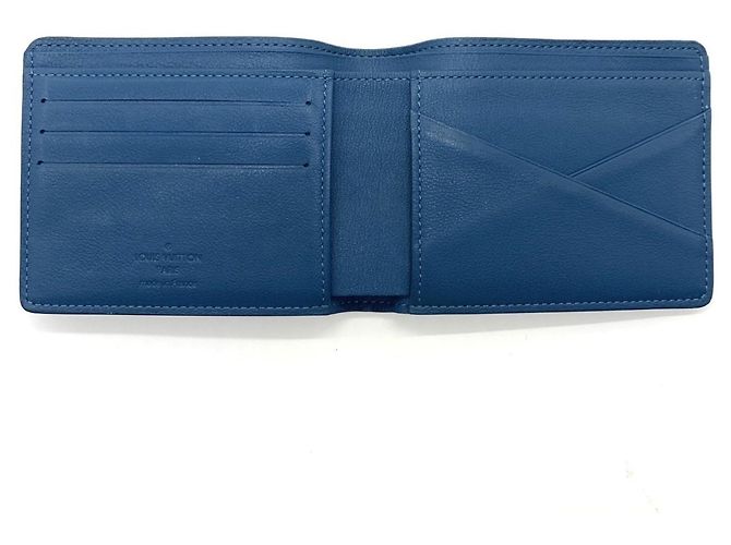 Cartera de cuero Taurillon azul Louis Vuitton - vista 3