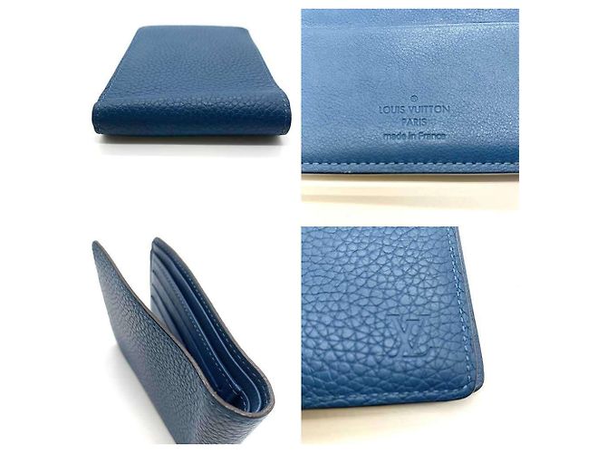 Cartera de cuero Taurillon azul Louis Vuitton - vista 5
