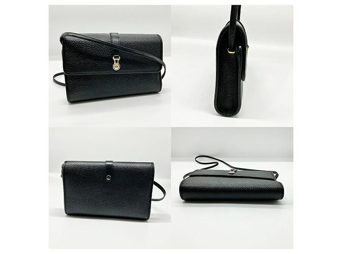 Borsa a spalla in pelle nera Christian Dior Nero - vista 2