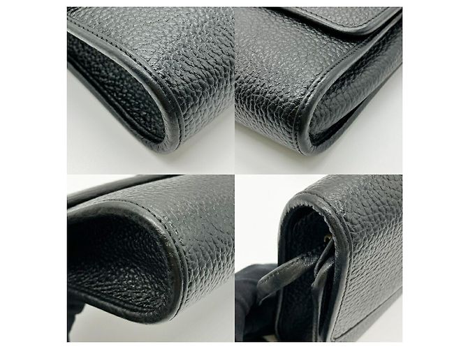 Borsa a spalla in pelle nera Christian Dior Nero - vista 3