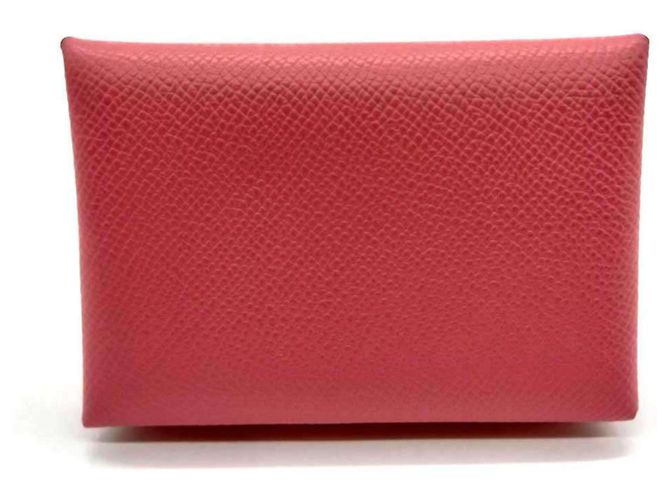 Tarjetero Calvi Duo de Hermès en Rosa Azalee - vista 2