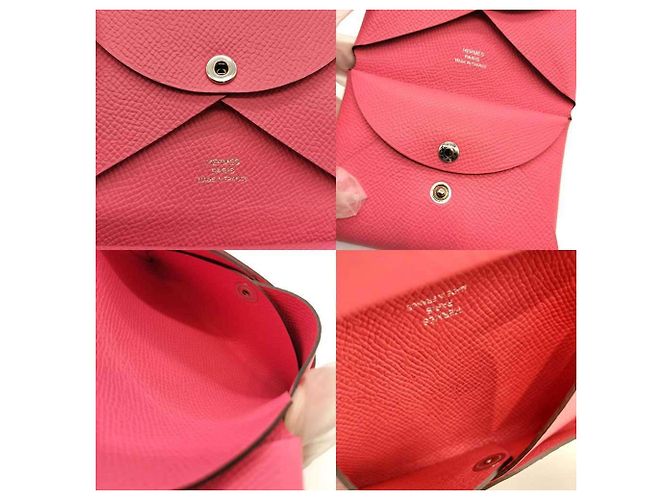 Tarjetero Calvi Duo de Hermès en Rosa Azalee - vista 4