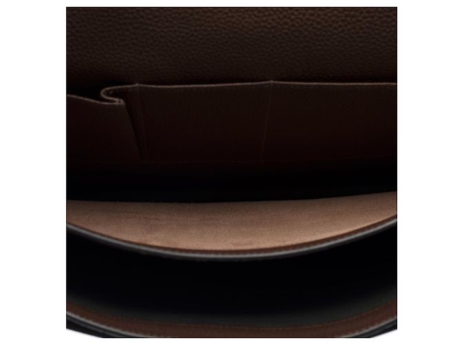 Sac à dépêches Hermès HERMES Black Leather Sac a Depeches - 102968 - view 8