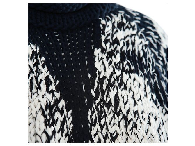 Schwarzer und weißer Strickpullover mit Pailletten von Brunello Cucinelli Braun - Ansicht 5