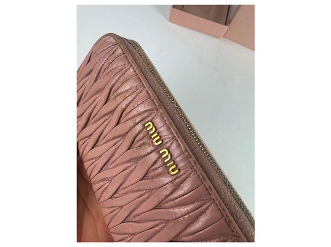 Vintage Miu Miu Leather Wallet Pink - view 3