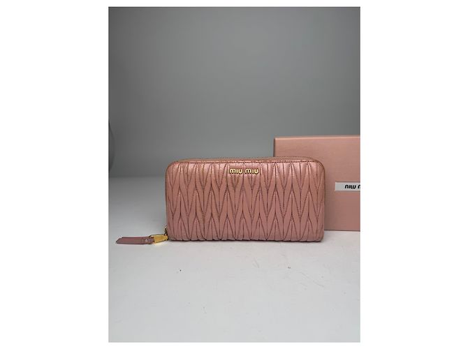Vintage Miu Miu Leather Wallet Pink - view 5