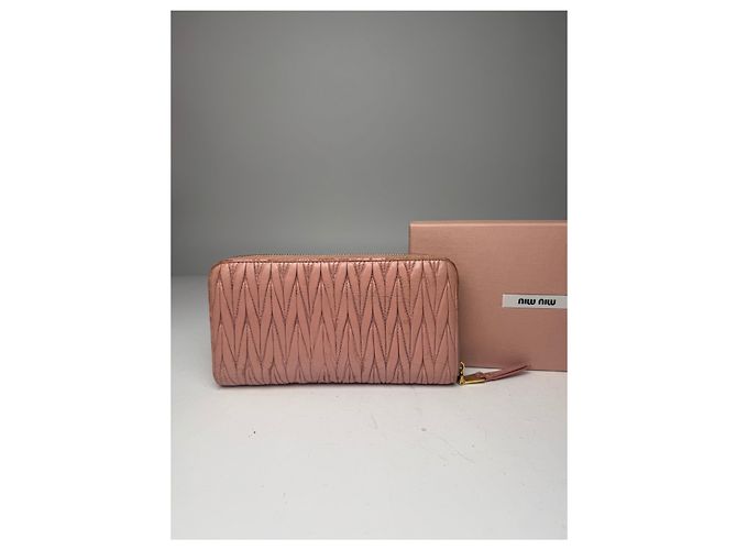 Vintage Miu Miu Leather Wallet Pink - view 7