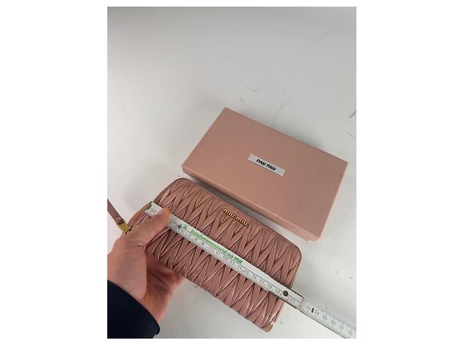Vintage Miu Miu Leather Wallet Pink - view 8
