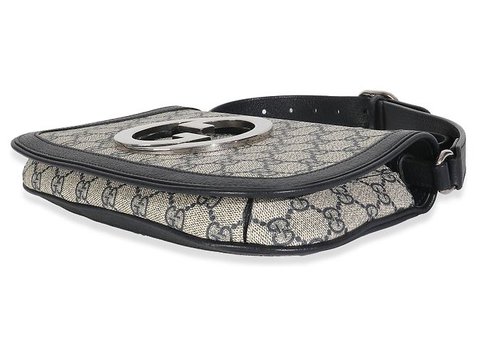 Borsa a spalla Blondie in tela GG Supreme beige e blu di Gucci - vista 6