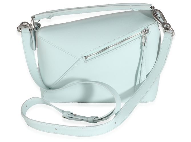 Borsa Puzzle Edge Small in pelle di vitello classica Loewe Blue Iceberg - vista 2