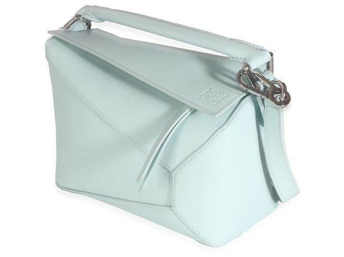 Borsa Puzzle Edge Small in pelle di vitello classica Loewe Blue Iceberg - vista 3
