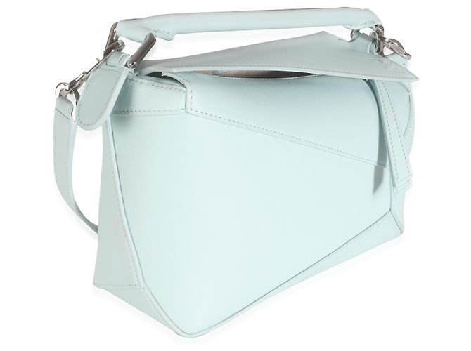 Borsa Puzzle Edge Small in pelle di vitello classica Loewe Blue Iceberg - vista 4