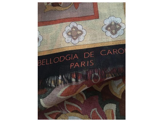Autre Marque Sciarpa quadrata Bellodgia by Caron in seta e lana Multicolore - vista 2