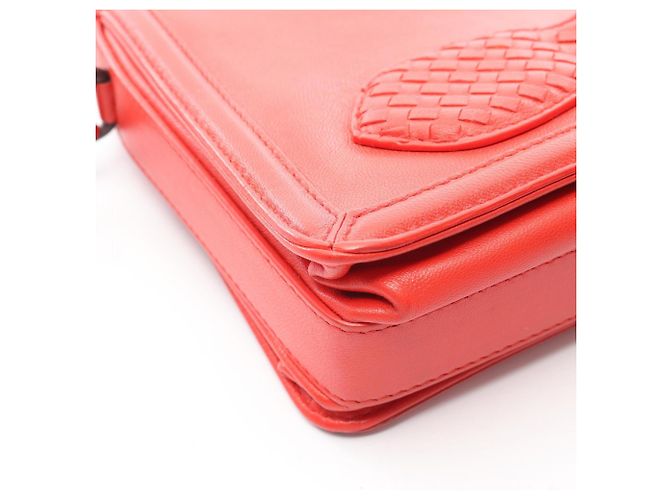 Borsa a Spalla Intrecciato Rialto di Bottega Veneta Rosso - vista 10