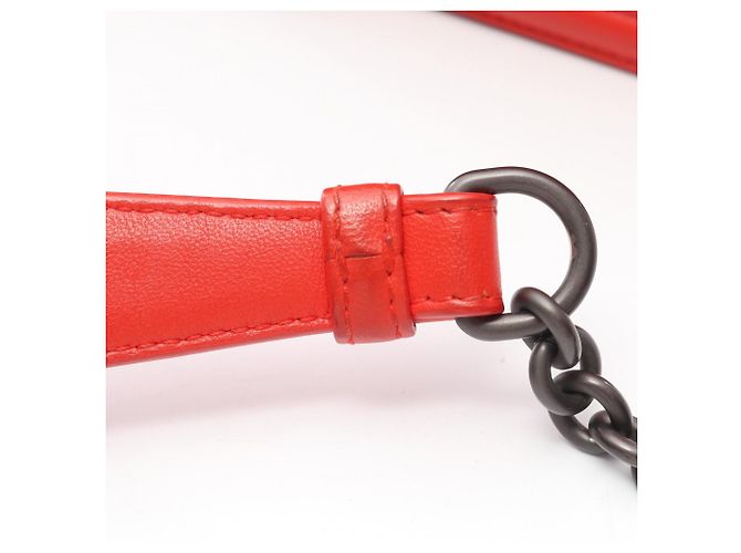 Borsa a Spalla Intrecciato Rialto di Bottega Veneta Rosso - vista 14