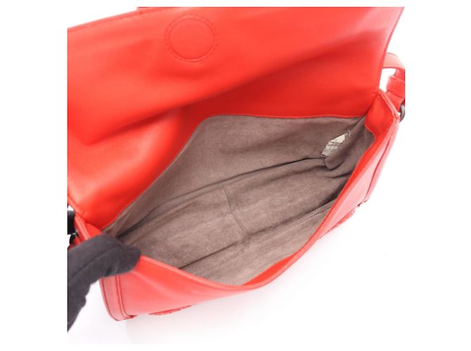 Borsa a Spalla Intrecciato Rialto di Bottega Veneta Rosso - vista 3