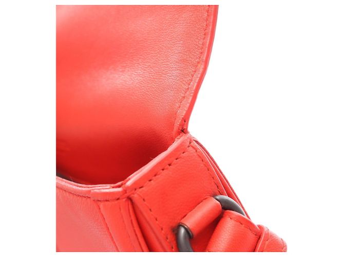 Borsa a Spalla Intrecciato Rialto di Bottega Veneta Rosso - vista 7