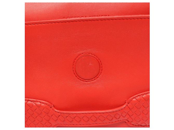 Borsa a Spalla Intrecciato Rialto di Bottega Veneta Rosso - vista 8