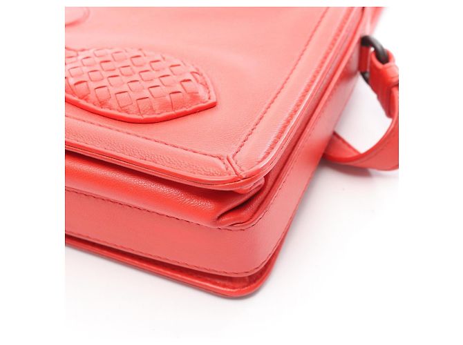 Borsa a Spalla Intrecciato Rialto di Bottega Veneta Rosso - vista 9