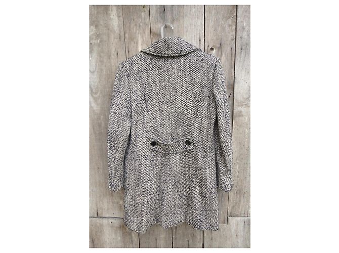 Abrigo de tweed Dolce & Gabbana negro y blanco - vista 8