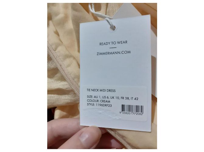 Vestido midi de lino amarillo Zimmermann - vista 2