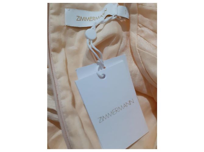 Vestido midi de lino amarillo Zimmermann - vista 3