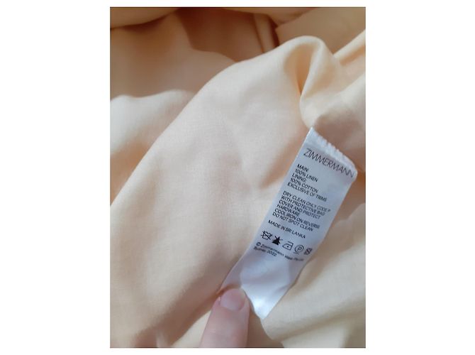 Vestido midi de lino amarillo Zimmermann - vista 4