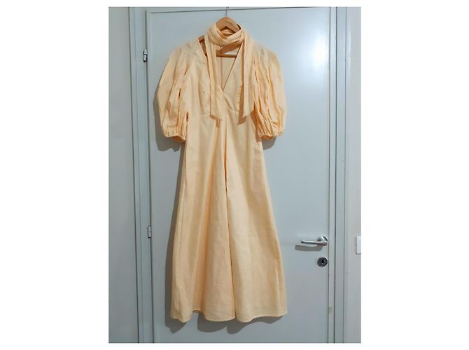 Vestido midi de lino amarillo Zimmermann - vista 5
