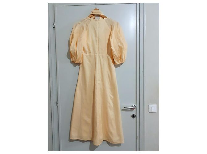 Vestido midi de lino amarillo Zimmermann - vista 6
