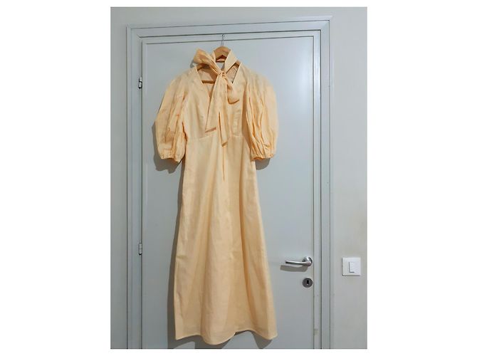 Vestido midi de lino amarillo Zimmermann - vista 7
