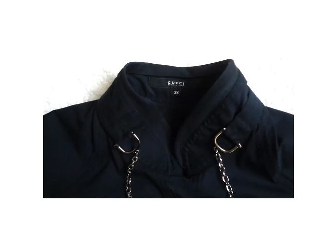 Camicia Gucci Tom Ford in cotone blu navy - vista 4