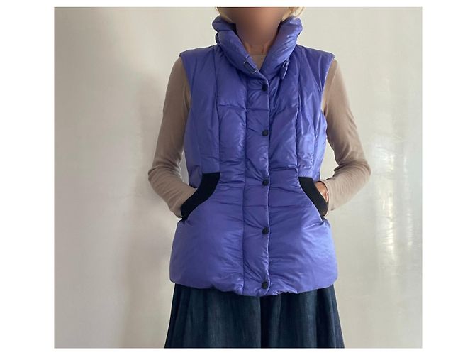 Ärmellose Weste oder Daunenjacke Marc Cain Blau-Violett Gr. 1 oder 36-38 Schwarz Lila - Ansicht 14