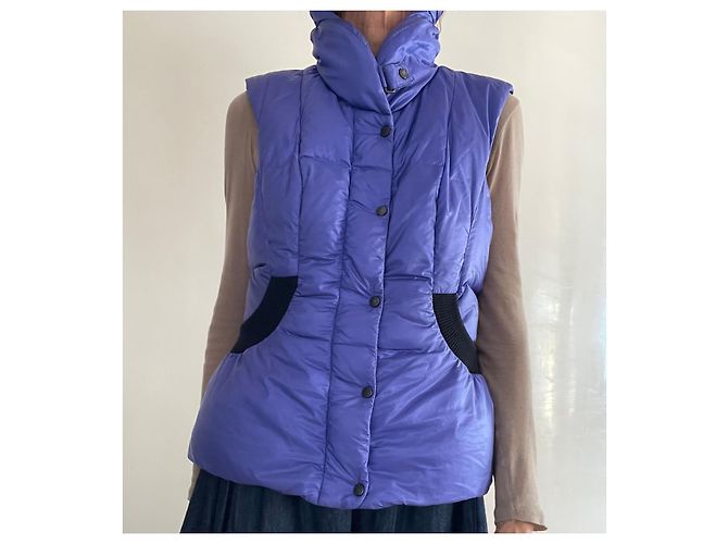 Ärmellose Weste oder Daunenjacke Marc Cain Blau-Violett Gr. 1 oder 36-38 Schwarz Lila - Ansicht 15
