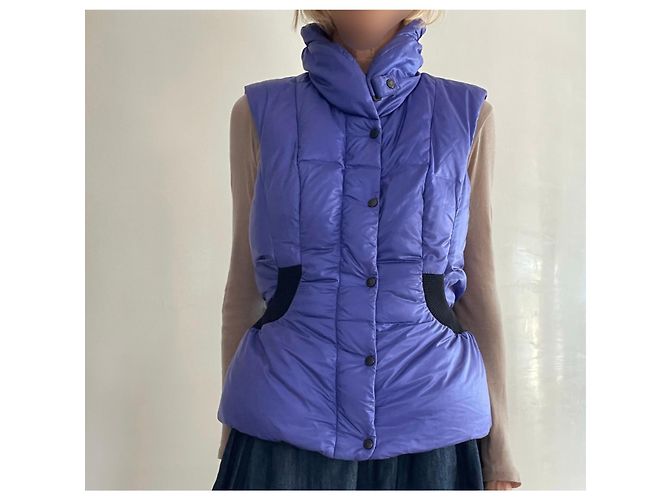 Ärmellose Weste oder Daunenjacke Marc Cain Blau-Violett Gr. 1 oder 36-38 Schwarz Lila - Ansicht 16
