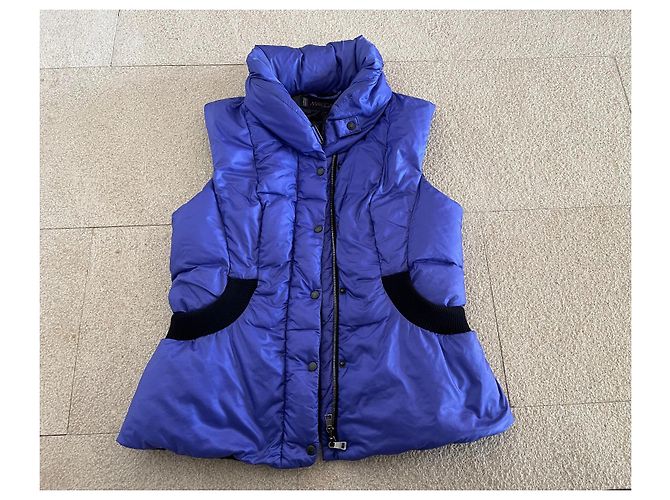 Ärmellose Weste oder Daunenjacke Marc Cain Blau-Violett Gr. 1 oder 36-38 Schwarz Lila - Ansicht 2