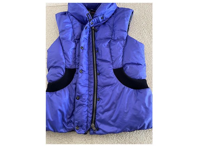 Ärmellose Weste oder Daunenjacke Marc Cain Blau-Violett Gr. 1 oder 36-38 Schwarz Lila - Ansicht 3