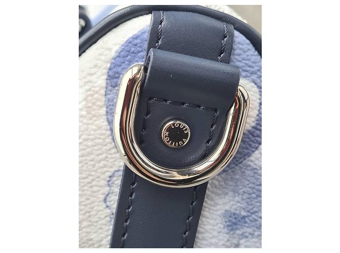 Borsa a tracolla Keepall XS Monogram Watercolor Bianco Blu di Louis Vuitton - vista 6