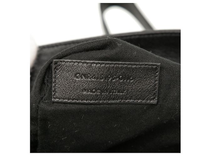 Schwarzer Leder-Rucksack mit Prairie-Blumenmuster von Saint Laurent - Ansicht 6